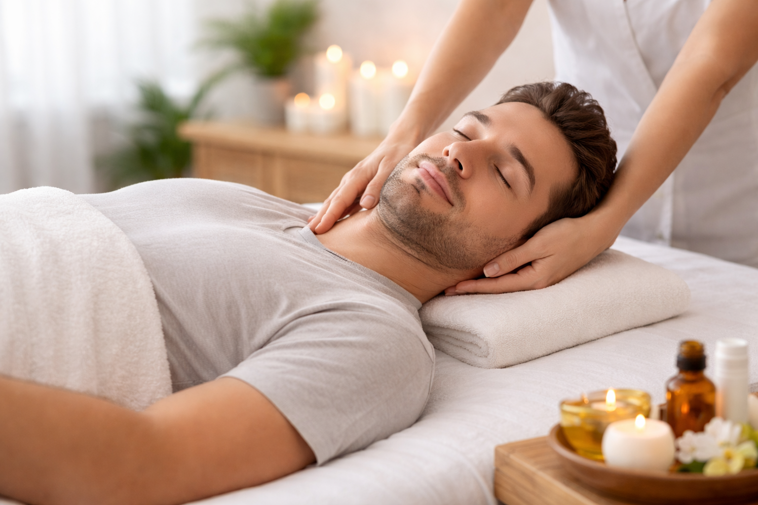 Craniosacral therapy using gentle touch to support fascia and nervous system regulation