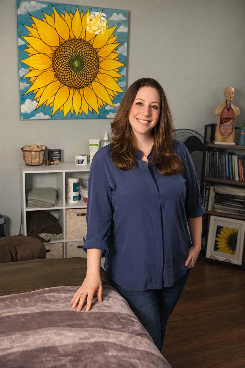 Shannon Berry providing therapeutic massage care