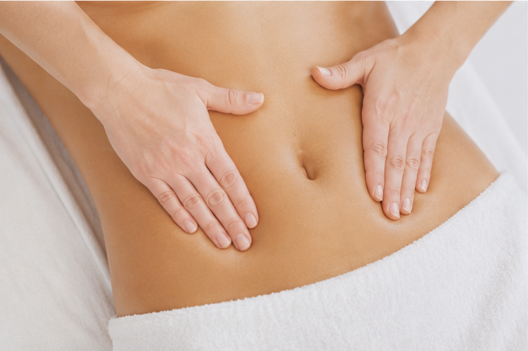 Therapeutic massage space prepared for a gentle lymphatic drainage session