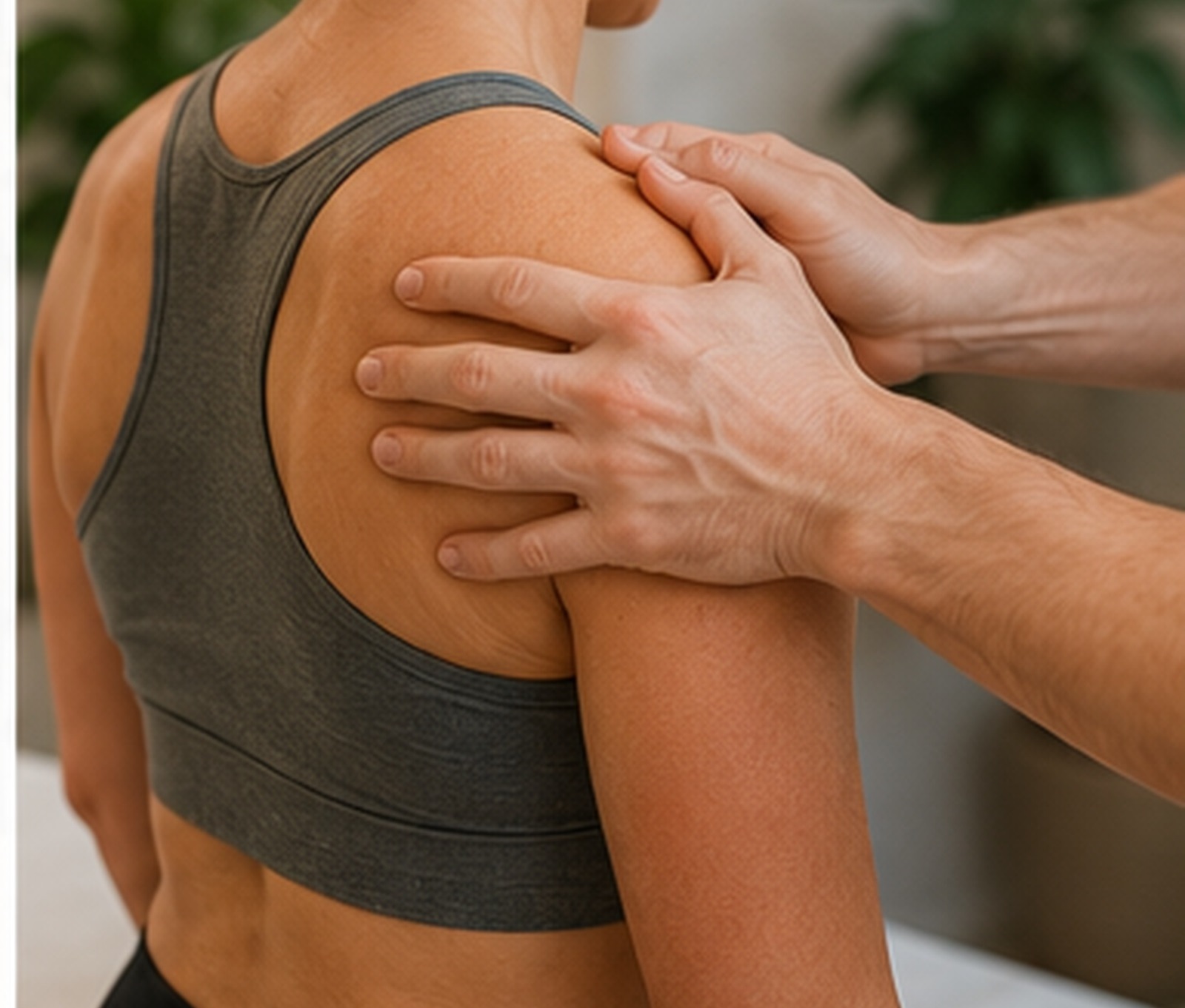 Gentle hands-on manual therapy focused on the face and neck